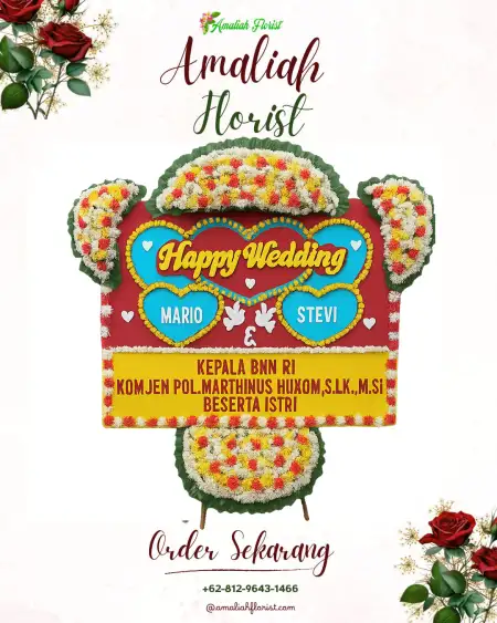 Papan Bunga Pernikahan Jati Indah